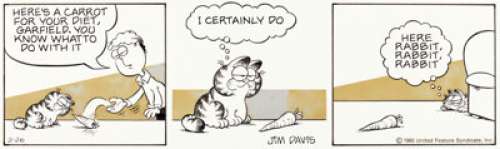 Davis, Jim | Jim Davis Garfield Daily Comic Strip Original Art dated 2-26-80 (United Feature Syndicate, 1980).... | Heritage