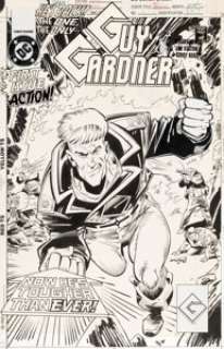 Staton, Joe - Joe Staton and Terry Beatty (attributed) Guy Gardner #1 Cover Original Art (DC, 1992)....