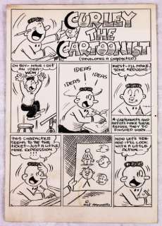 Original Curley the Cartoonist by Milt Hammer | Goldfinch Auctions