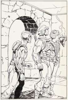 Carrillo, Fred - Fred Carrillo Masters of the Universe Sticker Fun Illustration Original Art Lot of 2 (Golden, 1985). ... (Total: 2 Original Art)