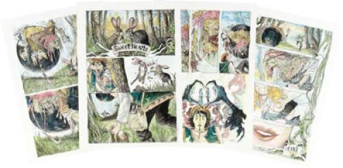 David Hitchcock Sweathearts Complete 4-Page Story Original Art (Scratch Comics, 2024).... (Total: 4 Original Art)