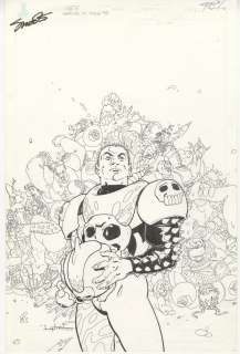 David Lapham + Color Guide - Warriors of Plasm #8 COVER Original Comic Art