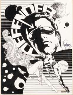 Jim Steranko | Comic Crusader #13 Defender Cover Original Art (Martin L. Greim, 1972).... | Heritage