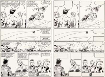 John Byrne | Alpha Flight #4 End Story Page 22 Original Art and Production Material Group of 2 (Marvel, 1983). (Total: 2 Original Art) | Heritage