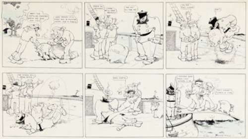 George Herriman | Two Jolly Jackies Comic Strip Original Art dated 05-24-03 (New York World, 1903). | Heritage