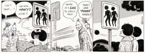 Bill Griffith - Zippy the Pinhead Daily Comic Strip Original Art dated 2-3-90 (King Features Syndicate, 1990).