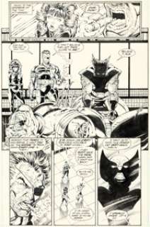 Jim Valentino, Rob Liefeld, and Scott Williams - What If...? #7 Story Page 7 Wolverine Original Art (Marvel, 1989).