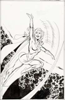 John Byrne - Supergirl Promotional Illustration Original Art (DC, 1988).