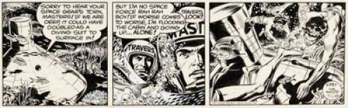 Jack Kirby and Wally Wood Sky Masters of the Space Force Daily Comic Strip Original Art dated 7-1-59 (George Matthew Adams Service, Inc., 1959).