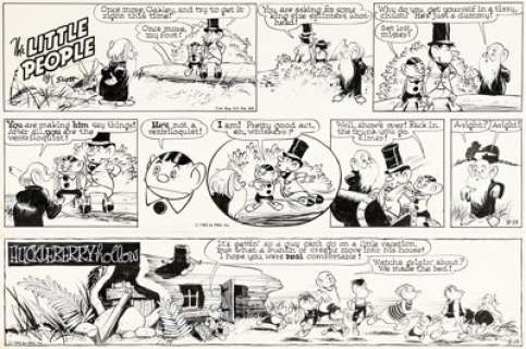 Walt Scott The Little People Sunday Comic Strip Original Art dated 8-19-62 (NEA, 1962).