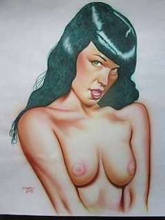 Jeff Pittarelli - Jeff Pittarelli - dessin original "Bettie Page"