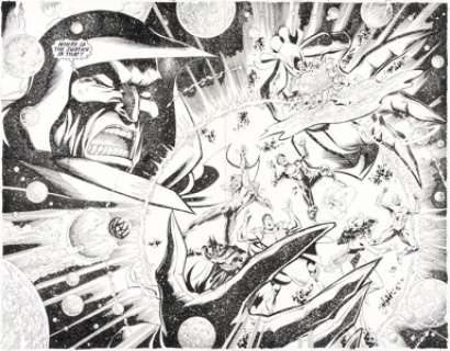 Val Semeiks and Prentis Rollins DC 2000 #1 Double Splash Pages 58-59 Original Art (DC, 2000).