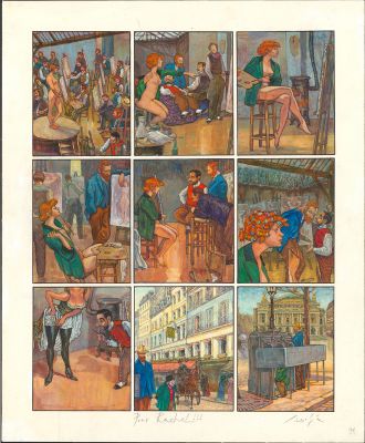 Gradimir Smudja | Le Bordel des muses - Au Moulin-Rouge (T.1) - Planche originale n°31 | Daniel Maghen