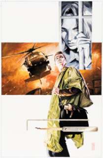 J. G. Jones Y: The Last Man #10 Cover Painting Original Art (DC/Vertigo, 2003).