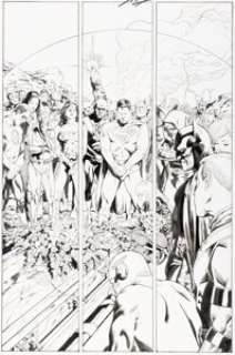 J. G. Jones Final Crisis #2 Story Page 12 Original Art (DC, 2008).