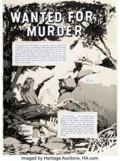 Al Williamson, Angelo Torres, and Frank Frazetta Crime Illustrated #3 Unpublished Splash Page 1 Original Art (EC, 1956).