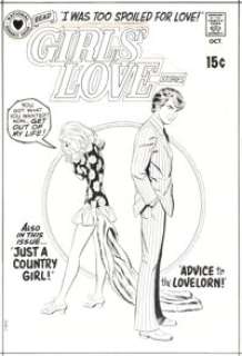 Bill Draut (attributed) Girls‘ Love Stories #154 Cover Original Art (DC, 1970).