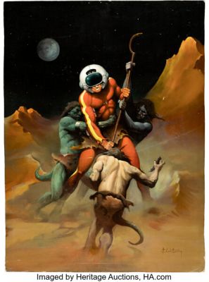 Ken Kelly Eerie #55 Cover Painting Original Art (Warren, 1974).