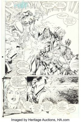 Whilce Portacio and Art Thibert The Uncanny X-Men #283 Bishop First Full Appearance Issue Story Page 6 Original Art (Marvel, 1991). | Heritage
