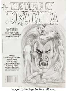 L. B. Cole Tomb of Dracula Unpublished Cover Preliminary Original Art (Marvel, 1979). | Heritage