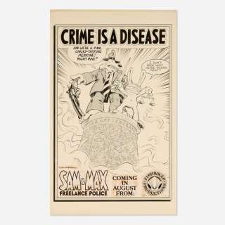 Steve Purcell, Sam & Max Prerelease Promotional Poster Original Art (Fishwrap Productions, 1987) | Landry Pop Auctions