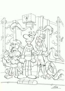 Cera | Cera - Original drawing - Cover - Pafman + sketch + comic book | Catawiki