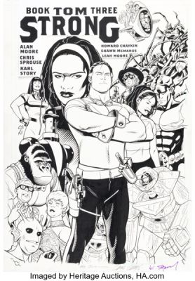 Chris Sprouse and Karl Story Tom Strong Book 3 Cover Original Art (DC, 2005). | Heritage