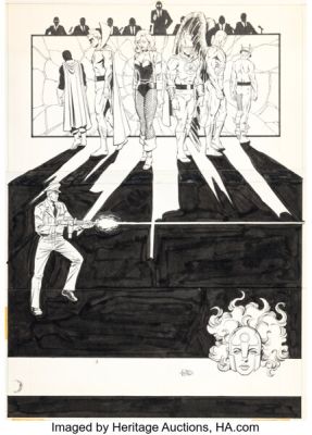 George Pérez and Karl Kesel The History of the DC Universe #2 Story Page 7 Original Art (DC, 1987).