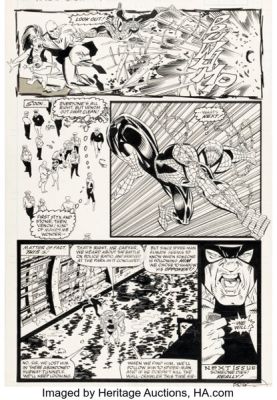 Erik Larsen and Mike Machlan The Amazing Spider-Man #332 Story Page 23 Original Art (Marvel, 1990).