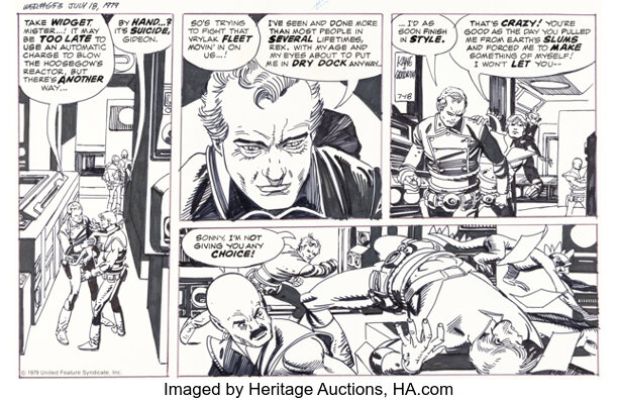 Gil Kane Star Hawks #653 Daily Comic Strip Original Art dated 7-18-79 (United Feature Syndicate, 1979). | Heritage