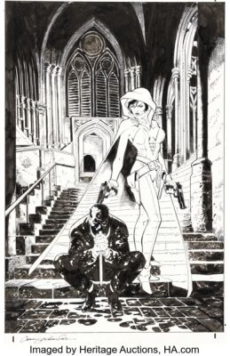 Chris Warner Ghost #29 Cover Original Art (Dark Horse, 1997).