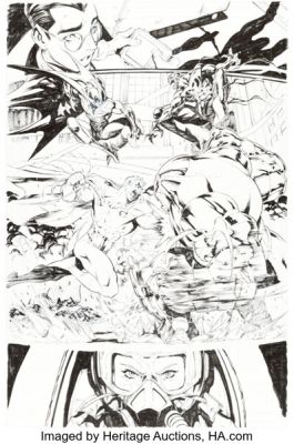 Iban Coello Heroes Reborn #1 Wraparound Gatefold Variant Cover Original Art Group of 3 (Marvel, 2021). (Total: 3 Items) | Heritage