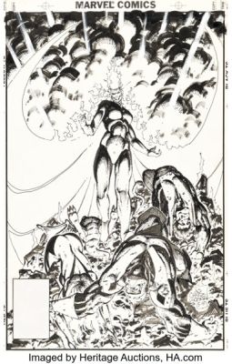 Chris Wozniak Excalibur #29 Phoenix (Rachel Summers) Cover Original Art (Marvel, 1990).