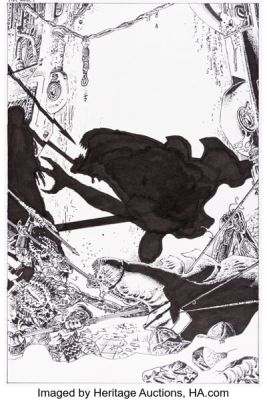 Richard Corben Aliens vs. Predator: War #1 Cover Original Art (Dark Horse, 1995).