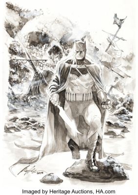 Rafael Albuquerque All Star Batman #14 Variant Cover Original Art (DC, 2017).