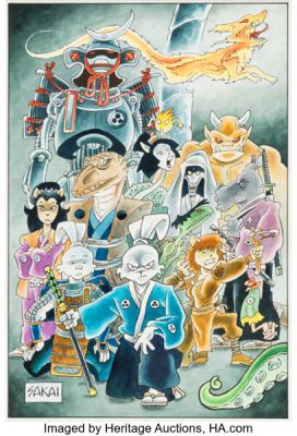 Stan Sakai The Usagi Yojimbo Saga: Legends Trade Paperback Cover Original Art (Dark Horse, 2017). | Heritage