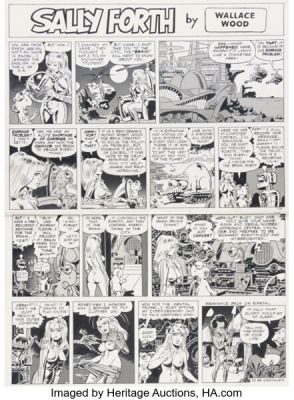Wally Wood Sally Forth #S7 Comic Strip Original Art (Wood and Richter, 1971). (Total: 2 Original Art) | Heritage