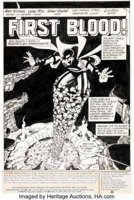 George Pérez and Romeo Tanghal The New Teen Titans #29 Brother Blood Splash Page 1 Original Art (DC, 1983). | Heritage