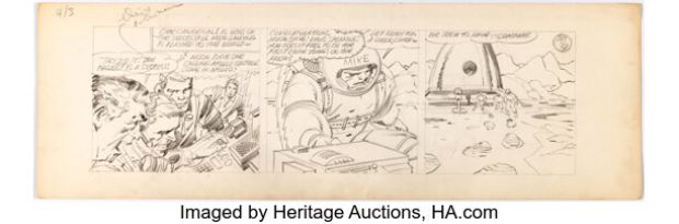 Jack Kirby - Astronaut Preliminary Daily Comic Strip Original Art (c. 1961-68). | Heritage