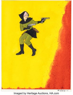 Richard Sala Violenzia And Other Deadly Amusements Cover Original Art (Fantagraphics Books, 2015).