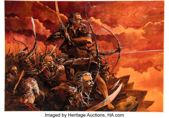 Guillaume Sorel - Blades of the Elven Kingdom Illustration Original Art (2012). | Heritage
