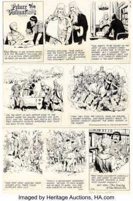 John Cullen Murphy Prince Valiant Sunday Comic Strip Original Art dated 12-5-76 (King Features Syndicate, 1976). | Heritage