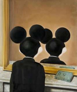 Ommo Wille | Mickey Mouse - Reproduction Forbidden! - 50 x 60 cm - Oil on Wood - framed - (2007) | Catawiki