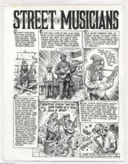 Robert Crumb - New Yorker Magazine Two Page Story "Street Musicians" Original Art (New Yorker, 1996). For - | Heritage