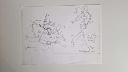 Kuijpers, Henk | Kuijpers, Henk - Originele schetstekening - Franka 19 - Het zwaard van Iskander - (2006) | Catawiki