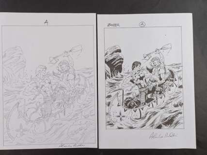 Piccinelli, Alessandro - 2 Original cover - Zagor, Speciale - Preliminare + Definitivo di Copertina | Catawiki