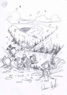 Valerio Held - 1 Original preliminary drawing - Topolino - "Zio Paperone e il trittico della sconfitta" | Catawiki