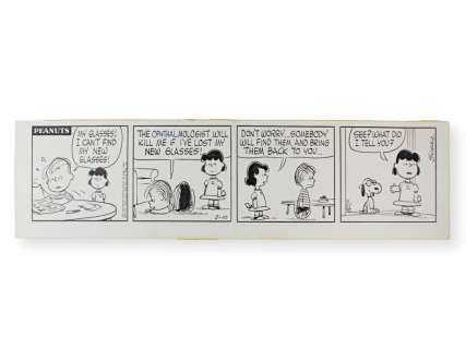 1962 Charles Schulz Peanuts Daily Comic Strip Art | Weiss Auctions