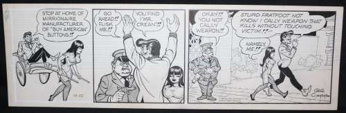 Al Capp | Li’l Abner Sunday Strip - Asian Characters - 10/25/1966 Signed | Anthony’s Comic Book Art