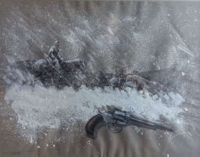 Tisselli, Sergio - 1 Original colour drawing - Lampi sul West - 2013 | Catawiki